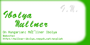 ibolya mullner business card